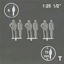 Load image into Gallery viewer, SILHOUETTE FIGURES, M=1:25 CLEAR / 1:25 / H = 75 MM