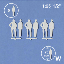 Load image into Gallery viewer, SILHOUETTE FIGURES, M=1:25 WHITE / 1:25 / H = 75 MM