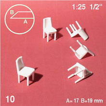 Load image into Gallery viewer, CHAIRS, MODEL "1504", M=1:25 WHITE / 1:25 / N/A