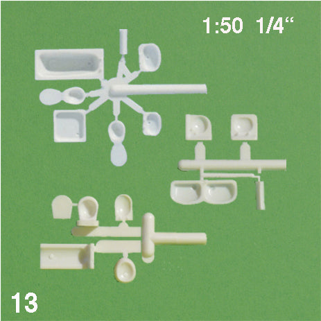 SET OF BATHROOM APPLIANCES, M=1:50