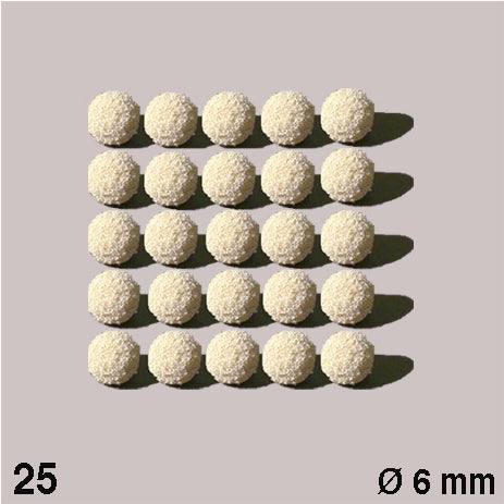 RUBBER SPONGE BALLS, D = 6 MM WHITE / N/A / D = 6 MM