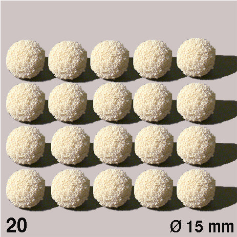 RUBBER SPONGE BALLS, D = 15 MM WHITE / N/A / D = 15 MM