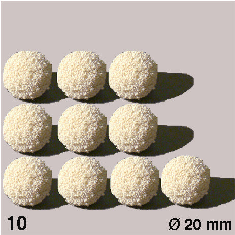 RUBBER SPONGE BALLS, D = 20 MM WHITE / N/A / D = 20 MM