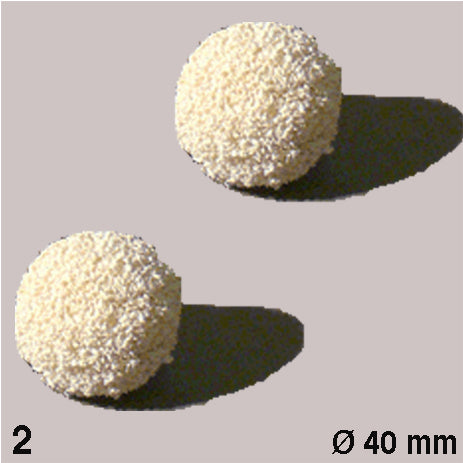 RUBBER SPONGE BALLS, D = 40 MM WHITE / N/A / D = 40 MM