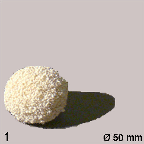 RUBBER SPONGE BALLS, D = 50 MM WHITE / N/A / D = 50 MM
