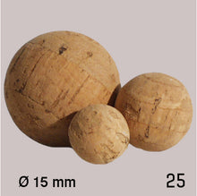 Load image into Gallery viewer, COLMATED CORK BALLS, D = 15 MM NATURAL / N/A / D = 15 MM
