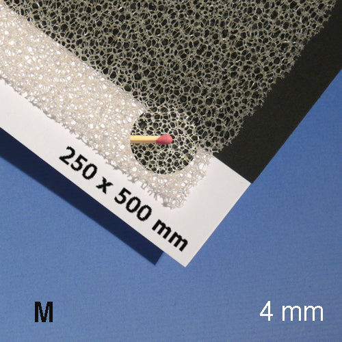 PLANT FOAM SHEET, M=20 PPI CREME / 20 PPI / 250 x 500 x 4 MM