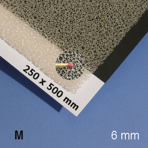 PLANT FOAM SHEET, M=20 PPI CREME / 20 PPI / 250 x 500 x 6 MM