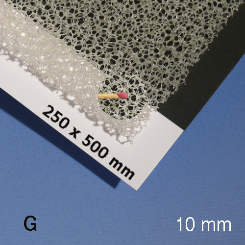 PLANT FOAM SHEET, M=10 PPI CREME / 10 PPI / 250 x 500 x 10 MM
