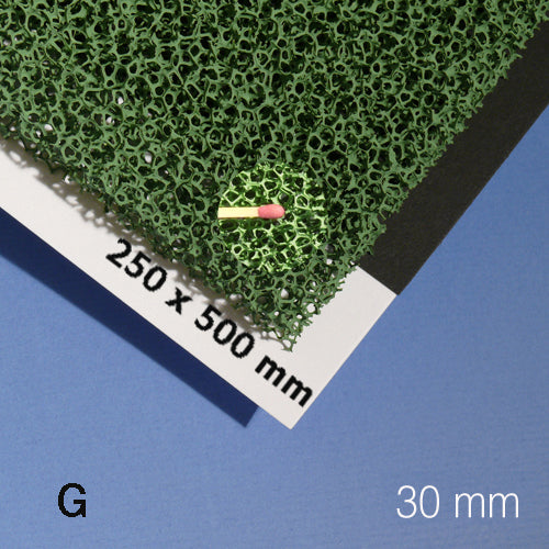 PLANT FOAM SHEET, M=10 PPI GREEN / 10 PPI / 250 x 500 x 30 MM