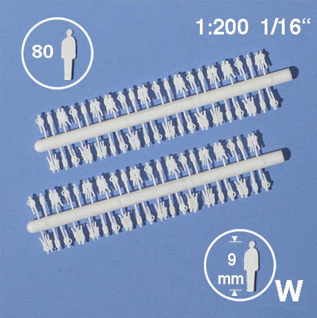 SILHOUETTE FIGURES, M=1:200 WHITE / 1:200 / H = 9.0 MM