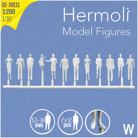BULK PACK: HERMOLI STANDING FIGURES, M=1:200
