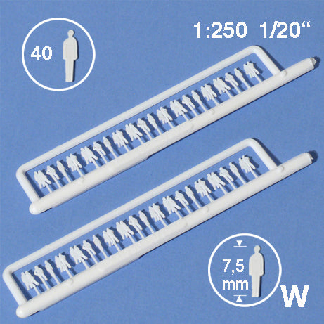 SILHOUETTE FIGURES, M=1:250 WHITE / 1:250 / H = 7.5 MM