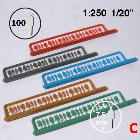 SILHOUETTE FIGURES, M=1:250 MULTI-COLOUR / 1:250 / H = 7.5 MM