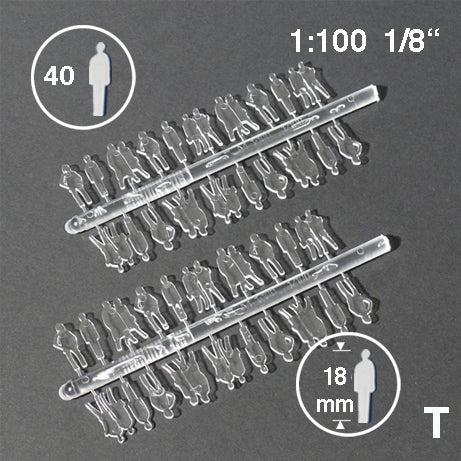SILHOUETTE FIGURES, M=1:100 CLEAR / 1:100 / H = 18 MM