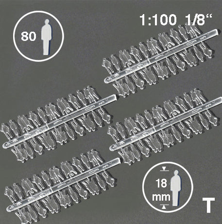 SILHOUETTE FIGURES, M=1:100 CLEAR / 1:100 / H = 18 MM