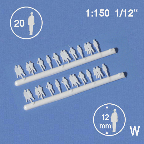 SILHOUETTE FIGURES, M=1:150 WHITE / 1:150 / H = 12 MM