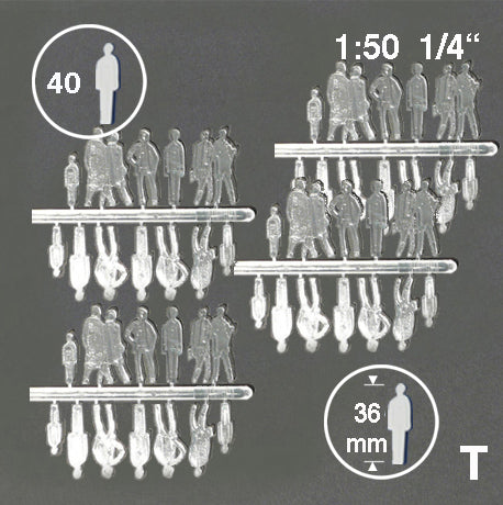 SILHOUETTE FIGURES, M=1:50 CLEAR / 1:50 / H = 36 MM