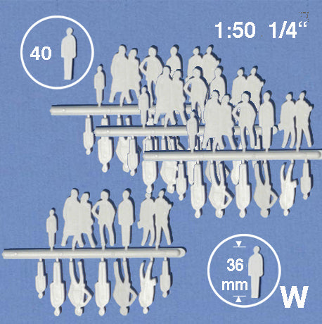 SILHOUETTE FIGURES, M=1:50 WHITE / 1:50 / H = 36 MM
