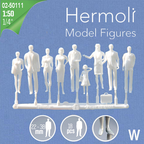 HERMOLI STANDING FIGURES, M=1:50 WHITE / 1:50 / H = 36 MM