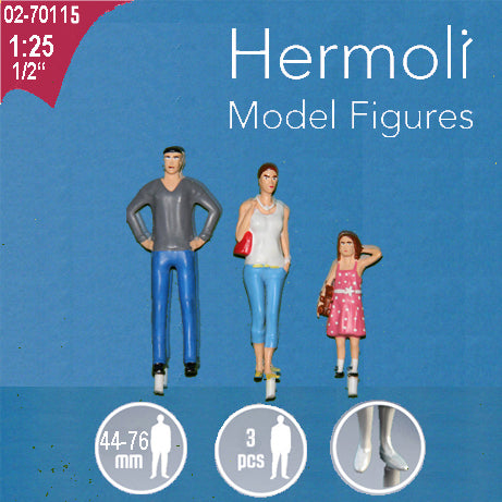 HERMOLI STANDING FIGURES, M=1:25 HAND-PAINTED / 1:25 / H = 75 MM