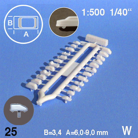 CARS, ASSORTED incl BUS, M=1:500 WHITE / 1:500 / L = 6-9 MM
