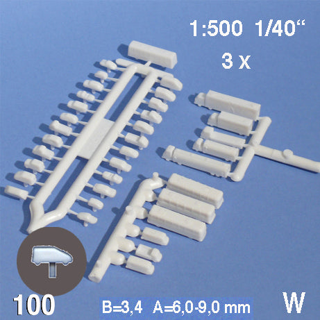 CARS & TRUCKS, ASSORTED, M=1:500 WHITE / 1:500 / L = 6-31 MM
