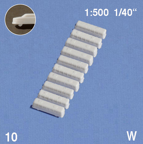 CITY BUSSES, M=1:500 WHITE / 1:500 / L = 25 MM