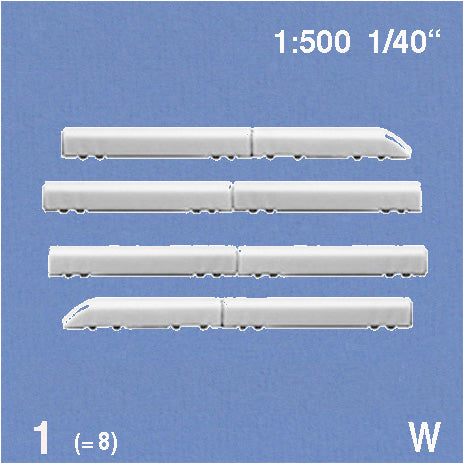 TRAIN SET, HIGH SPEED TRAIN, M=1:500 WHITE / 1:500 / L = 190 MM