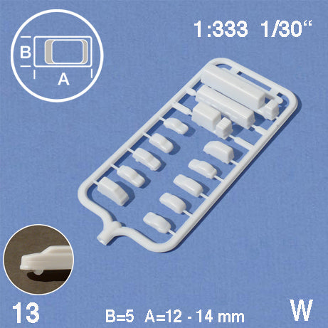 VEHICLES, ASSORTED, M=1:333 WHITE / 1:333 / L = 12-14 MM