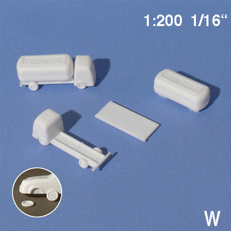 TANKER TRUCK, M=1:200 WHITE / 1:200 / L = 40 MM