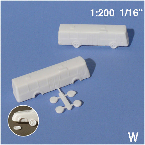 CITY BUSSES, M=1:200 WHITE / 1:200 / L = 50 MM