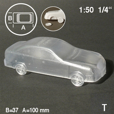 CAR, TYPE 'SEDAN', M=1:50 CLEAR / 1:50 / L = 100 MM
