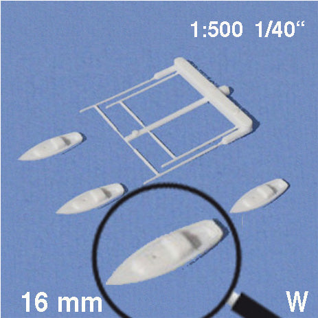 SAIL BOATS, w/o SAIL CLOTH, M=N/A WHITE / N/A / L = 16 MM