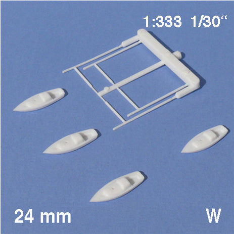 SAIL BOATS, w/o SAIL CLOTH, M=N/A WHITE / N/A / L = 24 MM