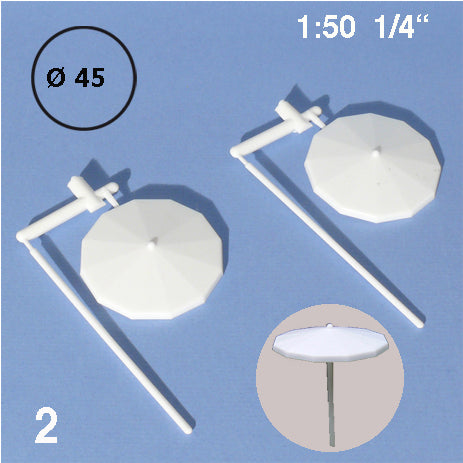 PARASOLS, M=1:50 WHITE / 1:50 / D = 45 MM
