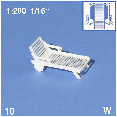 DECK CHAIRS, CNC-DRILLED, M=1:200 WHITE / 1:200 / N/A
