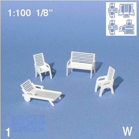 GARDEN FURNITURE, M=1:100 WHITE / 1:100 / N/A