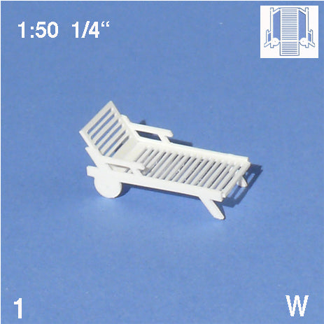 DECK CHAIRS, CNC-DRILLED, M=1:50 WHITE / 1:50 / N/A