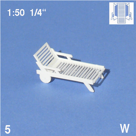 DECK CHAIRS, CNC-DRILLED, M=1:50 WHITE / 1:50 / N/A