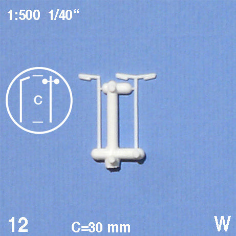 STREET LIGHTS, M=1:500 WHITE / 1:500 / H = 25 MM