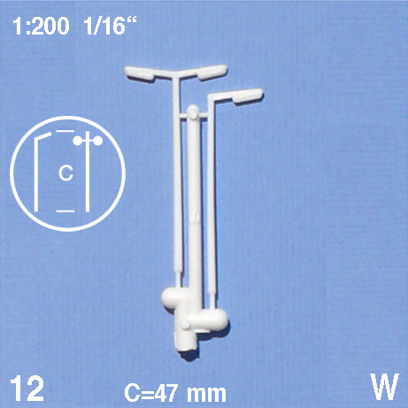 STREET LIGHTS, M=1:200 WHITE / 1:200 / H = 47 MM