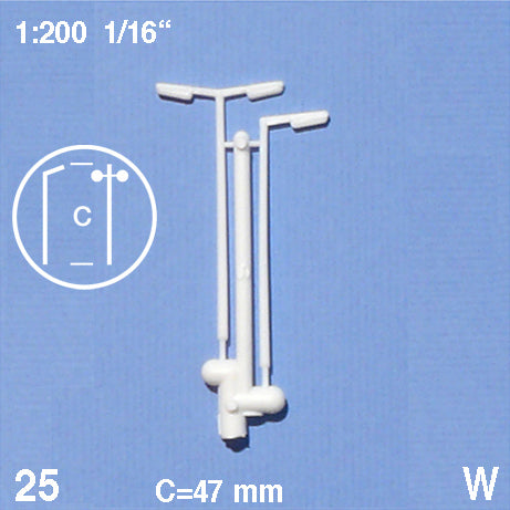 STREET LIGHTS, M=1:200 WHITE / 1:200 / H = 47 MM