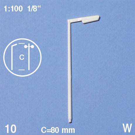 STREET LIGHTS, M=1:100 WHITE / 1:100 / H = 80 MM