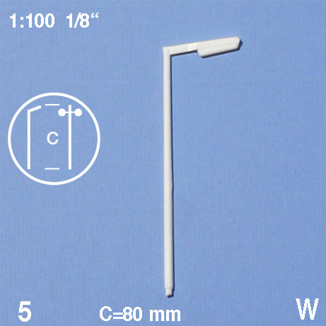 STREET LIGHTS, M=1:100 WHITE / 1:100 / H = 80 MM