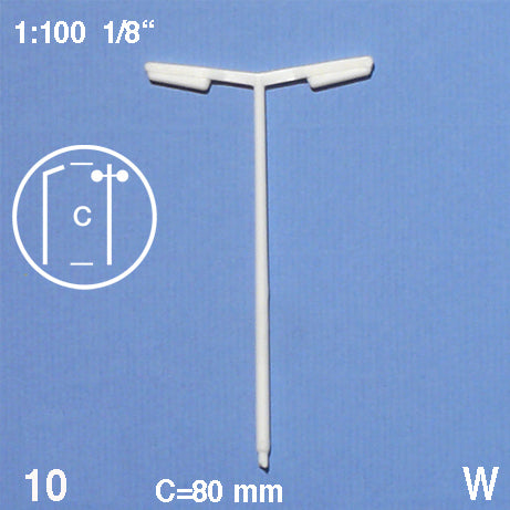 STREET LIGHTS, M=1:100 WHITE / 1:100 / H = 80 MM
