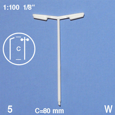 STREET LIGHTS, M=1:100 WHITE / 1:100 / H = 80 MM