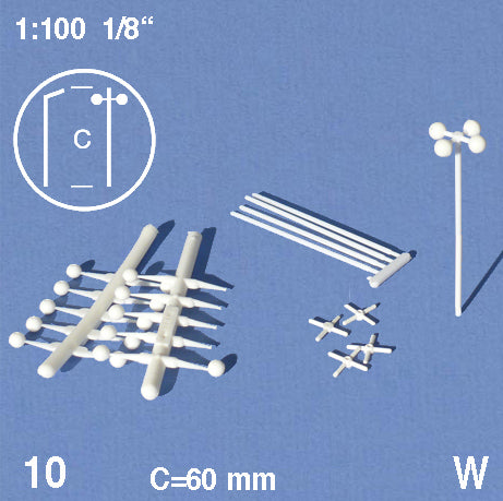 LANTERNS, M=1:100 WHITE / 1:100 / H = 80 MM