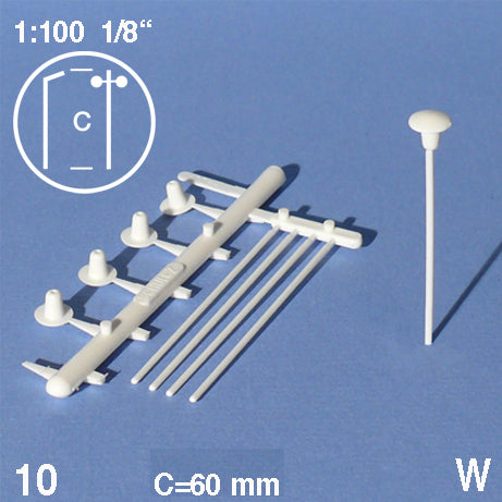 LANTERNS, M=1:100 WHITE / 1:100 / H = 80 MM