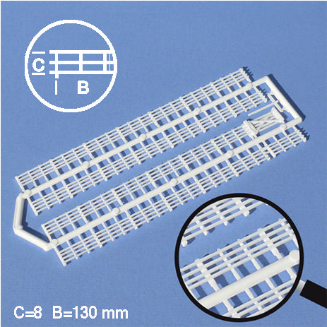 FENCE ELEMENTS, PLANKS, M=1:100 WHITE / 1:100 / H = 6 MM